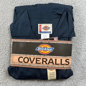 Dickies Deluxe Coverall Men's M-Reg 38/40 Navy Blue Long Sleeve Workwear 4879DN